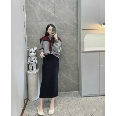 Chân Váy Len Dài Ôm Body Dáng Bút Chì – Lông Thỏ Fresize Mềm Mịn, Hàn Quốc Sang Chảnh – Giá 305k (đc từ 396k) 2