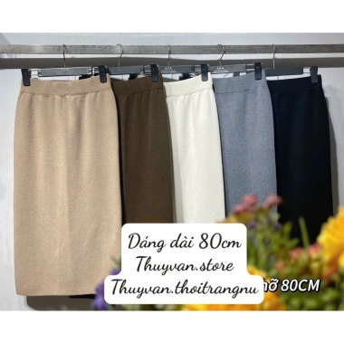 Chân váy len lông mịn dáng ôm bút chì 60‑95cm – Giá chỉ 175.000₫, chuẩn Quảng Châu 6