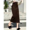 Chân váy len trơn bút chì xẻ sau dài 75cm - Giá chỉ 175.000, ưu đãi mùa thu 8