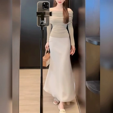 Chân Váy Lụa Mio Lady Cạp Ngang Rốn Dáng Dài Đuôi Cá Nhẹ Hai Lớp - Giá 329k