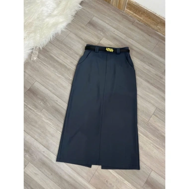 Chân váy midi bút chì Bảo Khánh Shop xẻ sau, túi sườn kèm đai - chỉ 196k