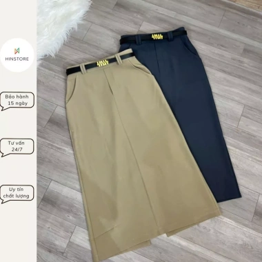 Chân váy midi bút chì HINSTORE xẻ sau, có túi sườn và đai - Giá chỉ 192.080₫