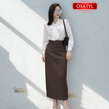 Chân váy midi dài 88cm 2 lớp, đai váy công sở Oxatyl CV57 - Giá chỉ 215.000₫ 4 Chân váy midi dài 88cm 2 lớp, đai váy công sở Oxatyl CV57 - Giá chỉ 215.000₫ 4