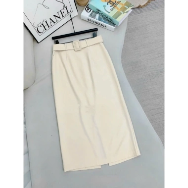 Chân váy midi dài 88cm 2 lớp, đai váy công sở Oxatyl CV57 - Giá chỉ 215.000₫