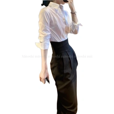 Chân Váy Midi Dài Bút Chì Cạp Cao Che Bụng Tôn Dáng, Vải Tuyết Mưa Cầu Vồng Đậm Mềm Mịn - Giá chỉ 295k