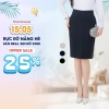 Chân váy ngắn nữ 24CVW-258 Thái Hòa gỗ sồi bút chì có túi, đa màu - 284.750đ