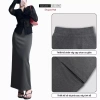 Chân váy nỉ len dài cạp chun xẻ tà sau BIGSIZE Banamo Sài Gòn Giá chỉ 139k 4