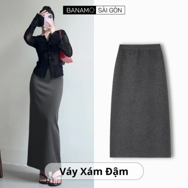 Chân váy nỉ len dài cạp chun xẻ tà sau BIGSIZE Banamo Sài Gòn Giá chỉ 139k 10 Chân váy nỉ len dài cạp chun xẻ tà sau BIGSIZE Banamo Sài Gòn Giá chỉ 139k 10