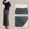 Chân váy nữ BIGSIZE Banamo nỉ len dài cạp chun xẻ tà sau Hàn Quốc giá 159k 4