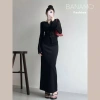 Chân váy nữ BIGSIZE Banamo nỉ len dài cạp chun xẻ tà sau Hàn Quốc giá 159k 7