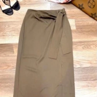 Chân Váy Ôm Xẻ Tà Dài 75cm Bút Chì - Buộc Nơ Sang Trọng, BIGSIZE Giá 210k