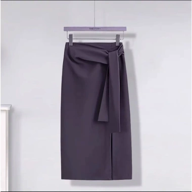 Chân Váy Ôm Xẻ Tà Dài 75cm Bút Chì - Buộc Nơ Sang Trọng, BIGSIZE Giá 210k