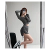 Chân váy rút dây ôm body + quần trong năng động QCCC size lớn NGOMINH SP118 109k 8