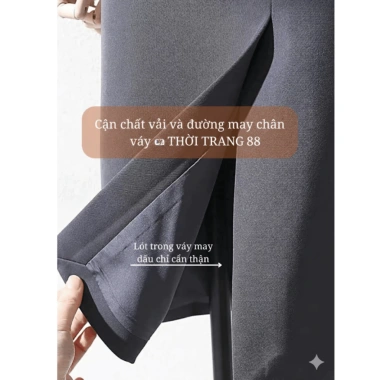 Chân Váy Suông 65cm VINTECH 2 Lớp Dày Dặn - Cao Cấp Không Nhăn, May Ẩn Chỉ Tôn Dáng