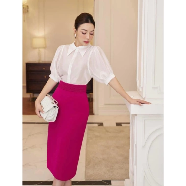 Chân váy Susuclothing bút chì cạp Mí nhiều tầng cạp lưng cao phong cách công sở trẻ trung d68cm Giá ưu đãi 190.400 VND