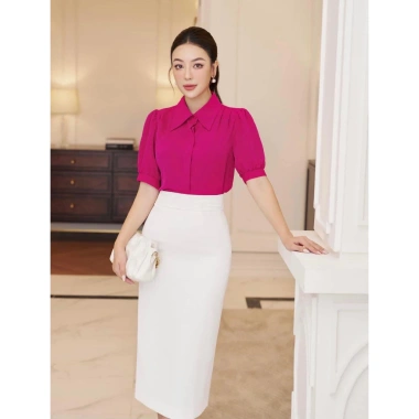 Chân váy Susuclothing bút chì cạp Mí nhiều tầng cạp lưng cao phong cách công sở trẻ trung d68cm Giá ưu đãi 190.400 VND