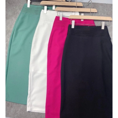 Chân váy Susuclothing bút chì cạp Mí nhiều tầng cạp lưng cao phong cách công sở trẻ trung d68cm Giá ưu đãi 190.400 VND