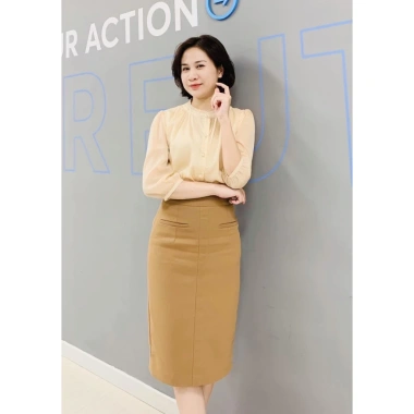 Chân váy Susuclothing bút chì dài qua gối, xẻ sau, 2 túi, 70cm – Giá chỉ 180.900₫