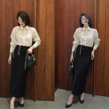 Chân váy Susuclothing bút chì suông Maxi 90cm đến mắt cá chân, cao cấp, có túi và lót Vitex CV07 - Giá 217.800 10