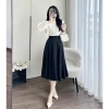Chân váy Susuclothing xòe công sở Midi xếp li cạp cách điệu dài, 6 li phồng, túi khóa kéo - Giá ưu đãi 200,100 VND 2
