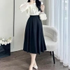 Chân váy Susuclothing xòe công sở Midi xếp li cạp cách điệu dài, 6 li phồng, túi khóa kéo - Giá ưu đãi 200,100 VND 6