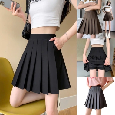 Chân Váy Tennis Xếp Ly Ngắn Chữ A Túi Umi Cao Cấp Co Giãn Tôn Dáng 219k QC13.303
