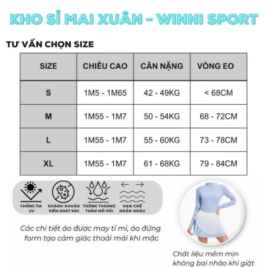 Chân váy thể thao cạp phối màu đa năng cho tennis, pickleball, chạy bộ, golf và quần bảo hộ QCCC - Giá ưu đãi 339k 9