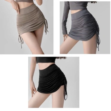 Chân váy thun co giãn, dây rút ôm body - tạo dáng, quần giả váy zumba SP118 119k 4