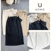 Chân váy vạt nơ lệch lịch sự - đi làm & tiệc công sở, phối áo sơ mi - U.Chic 260k