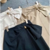 Chân váy vạt nơ lệch lịch sự - đi làm & tiệc công sở, phối áo sơ mi - U.Chic 260k 6