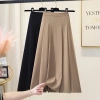 Chân váy xếp li lưng cao dài qua gối 4 lớp, công sở thời trang, chiều cao 68cm