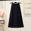 Chân váy xếp li lưng cao dài qua gối 4 lớp, công sở thời trang, chiều cao 68cm 5