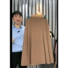 Chân váy xếp li lưng cao dài qua gối 4 lớp, công sở thời trang, chiều cao 68cm 7