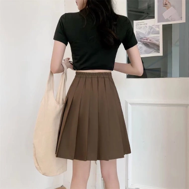 Chân Váy Xếp Ly A Dáng Lửng Trẻ Trung 49cm Chiều Dài - Mã 1.841 Giá 219k