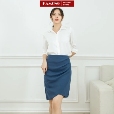 Chân váy xếp ly KAMONG CV006 tà chéo phong cách công sở - giá chỉ 155k