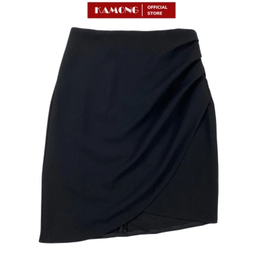 Chân váy xếp ly KAMONG CV006 tà chéo phong cách công sở - giá chỉ 155k
