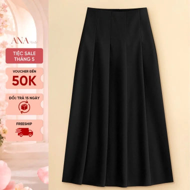 Chân Váy Xếp Ly Trung Niên ANA Mode Cotton Lạnh Thanh Lịch - Đi Tiệc, Quà Tết Tặng Mẹ 450.000