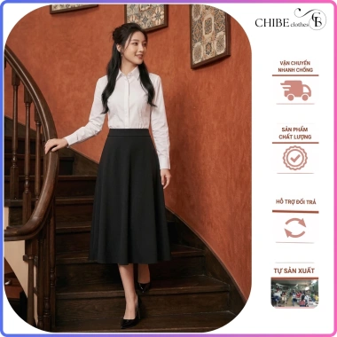 Chân Váy Xòe Dài 80cm 1 lớp Vitex Thu Đông – phong cách trẻ trung, công sở nữ hot, giảm còn 234.500₫