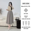 Chân váy xòe dài 80cm xếp ly 2 lớp vải đẹp thời trang công sở cao cấp - Giá 213k 7
