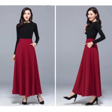 Chân Váy Xòe Dài 90cm Túi Hàng Công Sở Vải VITEX Tuyết Mưa Dày Dặn Giá 239.400₫