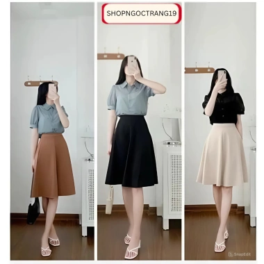 Chân Váy Xòe Ngắn 60cm Vitex Cao Cấp Thời Trang Công Sở Nữ Giá Ưu Đãi 185k