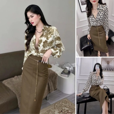 Chân váy xuông midi 75cm cạp liền - Thời trang công sở - Giá chỉ 169.998₫