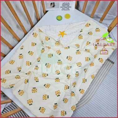Chăn xô bé sơ sinh vải muslin hạt đậu họa tiết Hàn Quốc Uni Baby - 128.265 VND