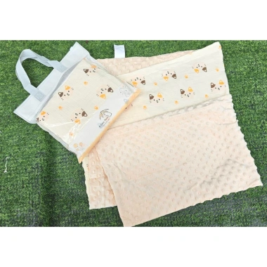 Chăn xô bé sơ sinh vải muslin hạt đậu họa tiết Hàn Quốc Uni Baby - 128.265 VND