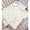Chăn xô muslin 4 lớp sò viền len mềm mại cho bé sơ sinh – Uni Baby cao cấp, giá 180.000₫ 2