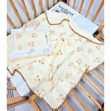 Chăn xô muslin 4 lớp sò viền len mềm mại cho bé sơ sinh – Uni Baby cao cấp, giá 180.000₫ 2 Chăn xô muslin 4 lớp sò viền len mềm mại cho bé sơ sinh – Uni Baby cao cấp, giá 180.000₫ 2