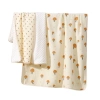 Chăn xô muslin hạt đậu size lớn 100x110 cm cho bé sơ sinh họa tiết xinh xắn, giảm giá 18.000₫ 3