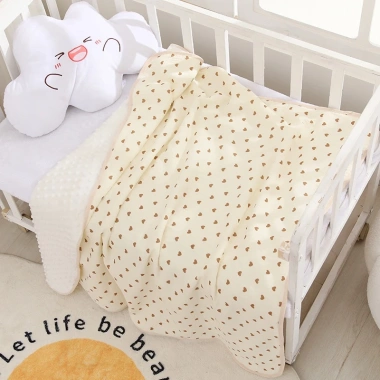 Chăn xô muslin hạt đậu size lớn 100x110 cm cho bé sơ sinh họa tiết xinh xắn, giảm giá 18.000₫