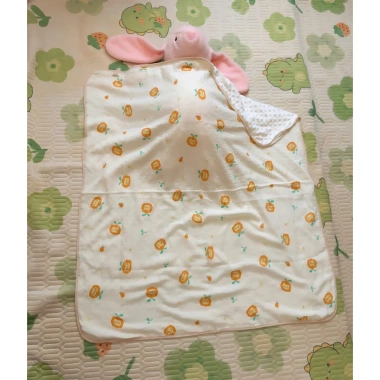 Chăn xô muslin hạt đậu size lớn 100x110 cm cho bé sơ sinh họa tiết xinh xắn, giảm giá 18.000₫