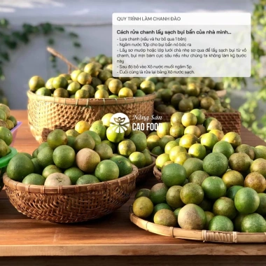 Chanh đào ngâm mật ong đường phèn 1L CAOFOOD 100% nguyên chất - Giảm đau cổ họng, giá ưu đãi 149.999 VND